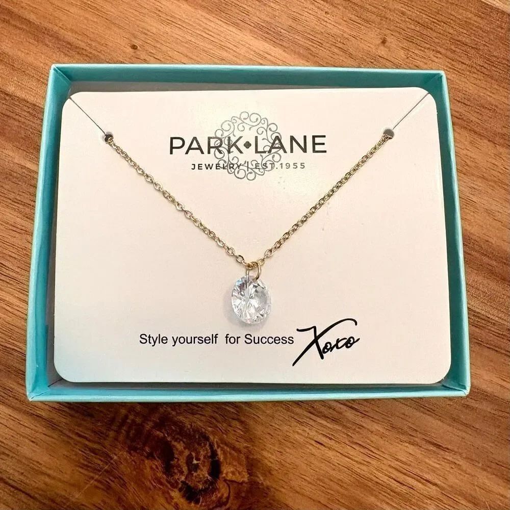 Park Lane | Halo CZ Necklace | 16” Adjustable